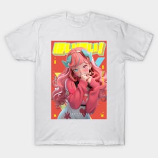 Cutie pie is super shy  - Cr8zy in love Collection | Anime Manga 3D Design | PROUD OTAKU T-Shirt